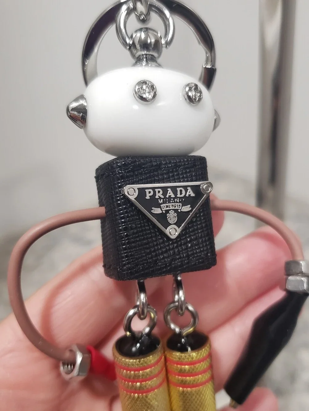 Fashion Robot Bag Charm Keychain NWOT